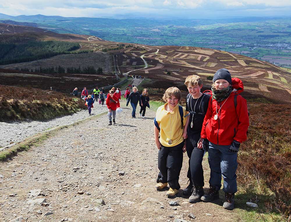 Children on Moel Famau