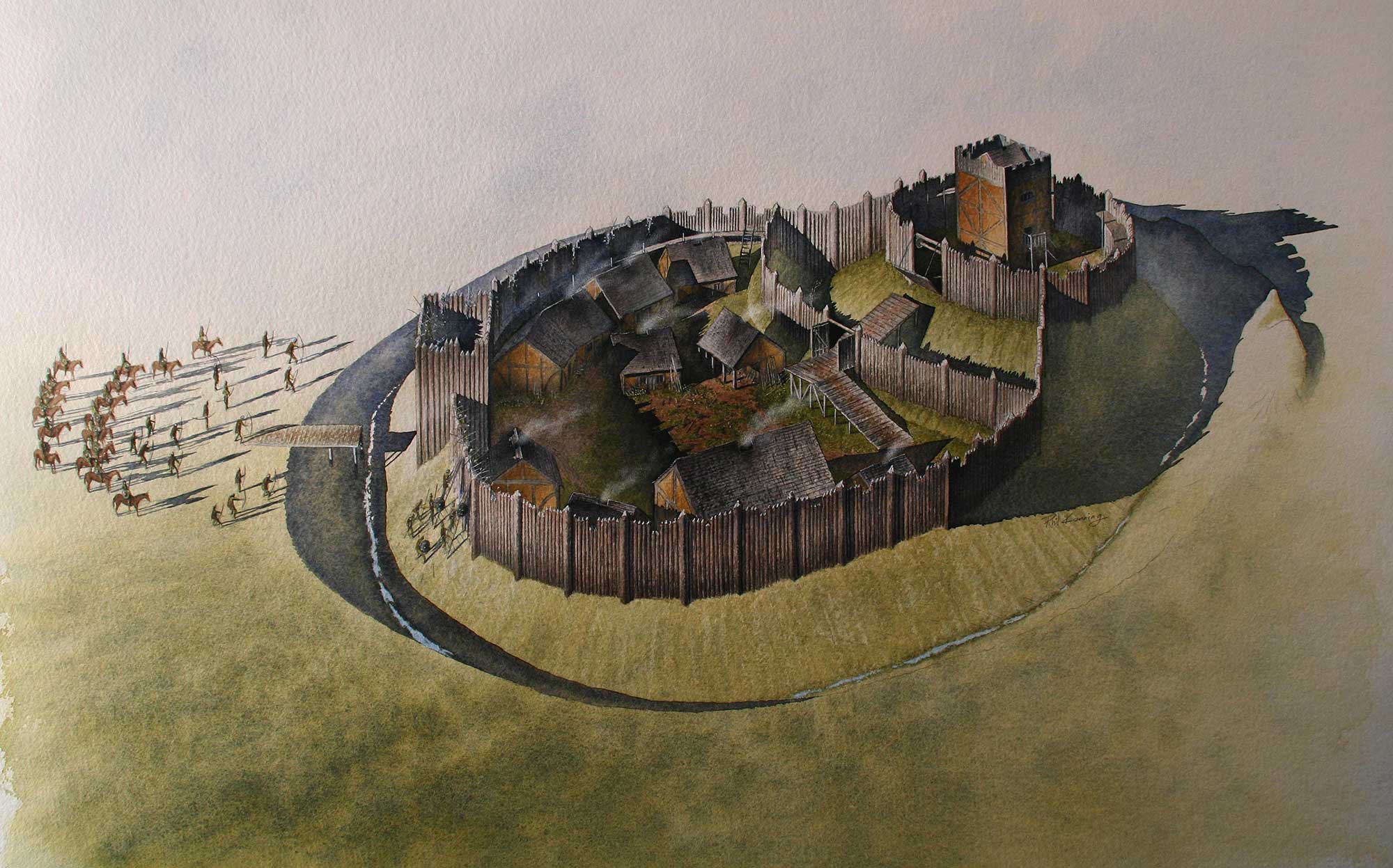 illustration of Tomen y Rhodwydd, Llandegla