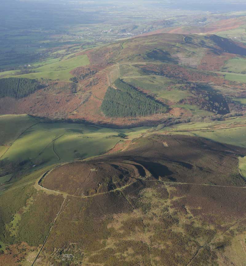 Aerial view of Moel Arthur