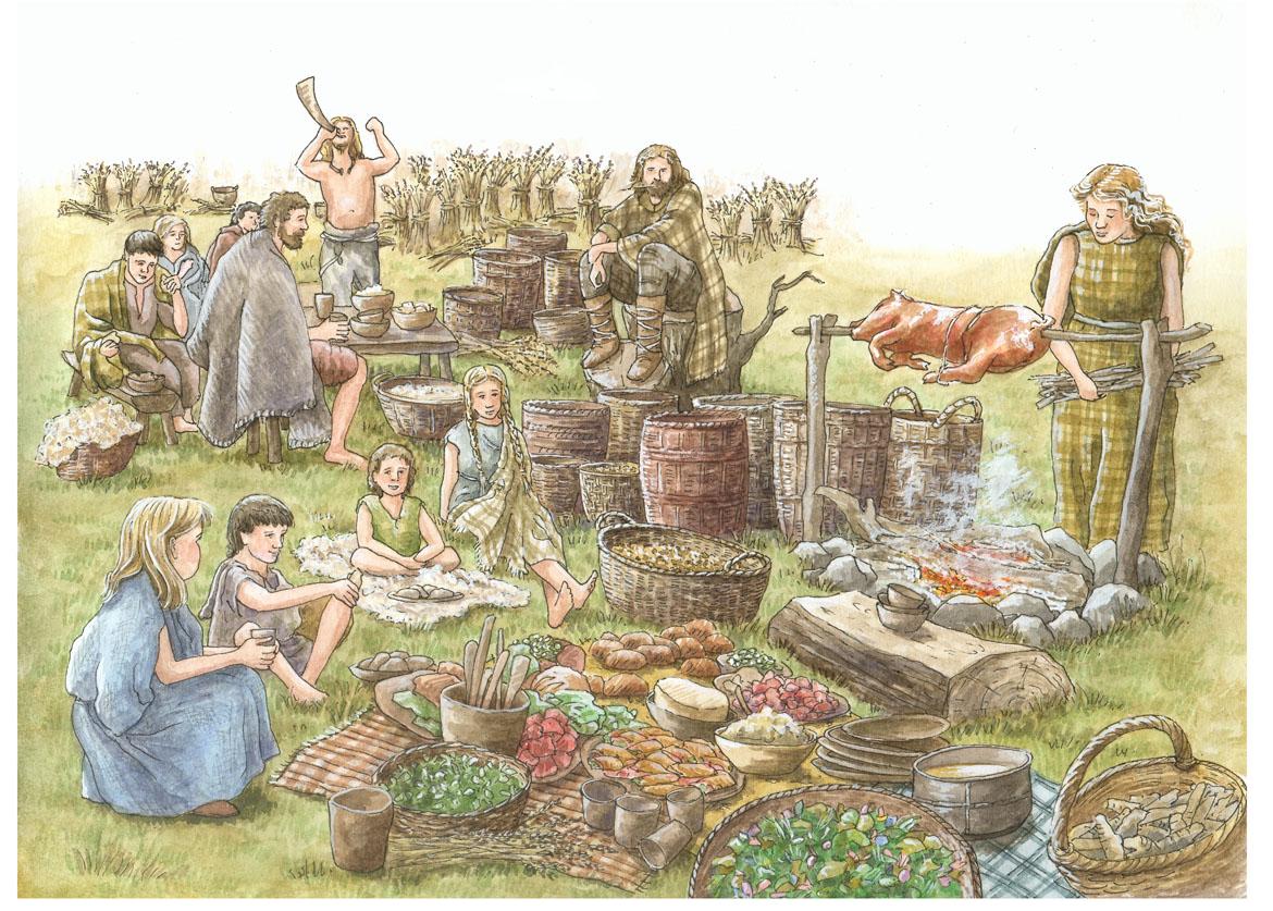 Iron Age feast illustration