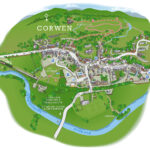 *Map llwybr Cawr Corwen Giant trail map