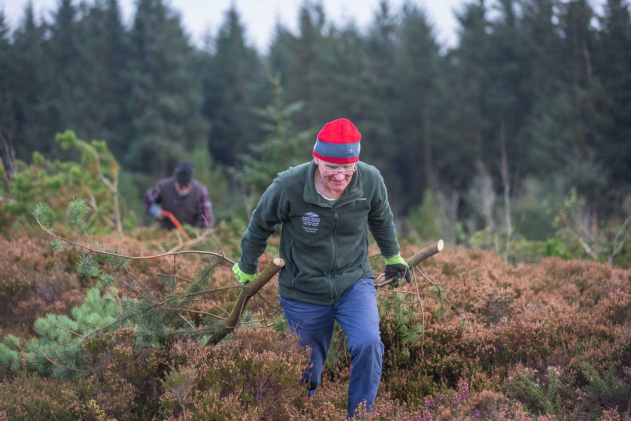 *Volunteers managing the moorland