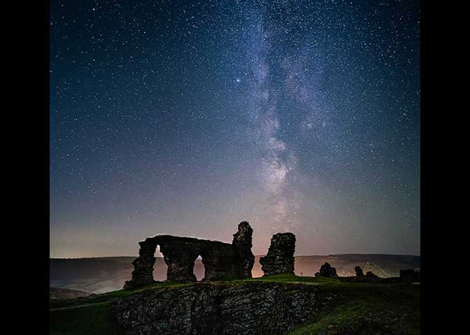 *Castell Dinas Brân and the Milky Way