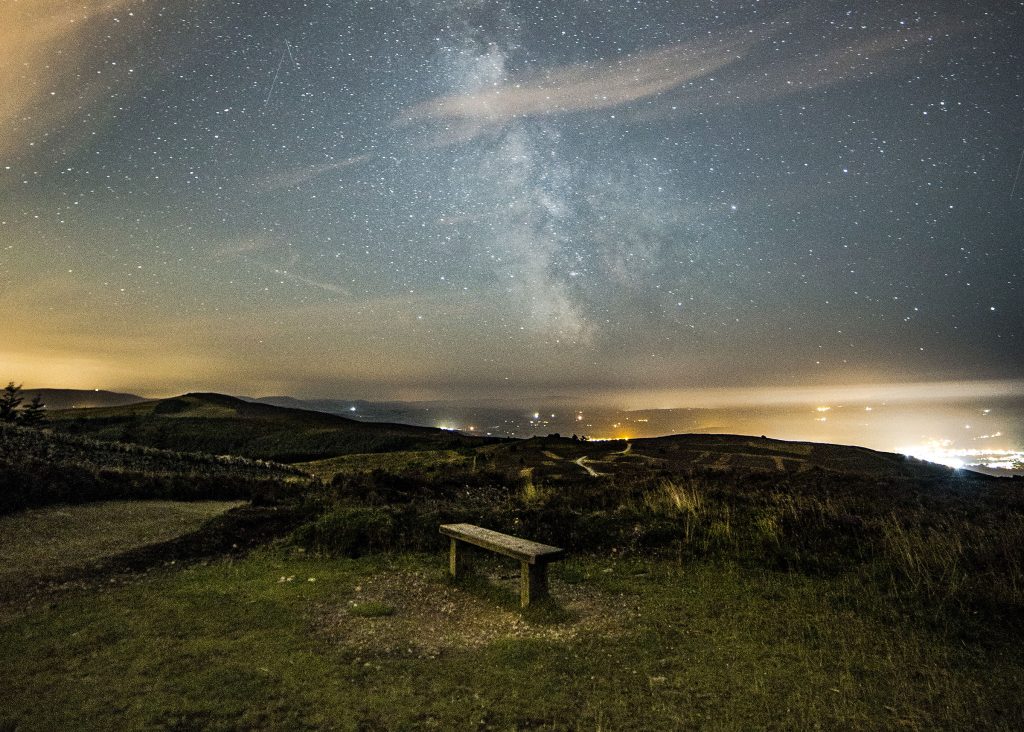 What can we see in the dark in Clwydian Range and Dee Valley?