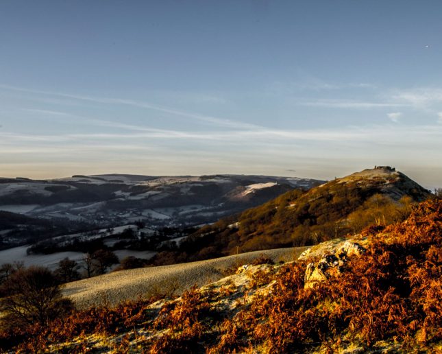 Castell Dinas Bran in frost