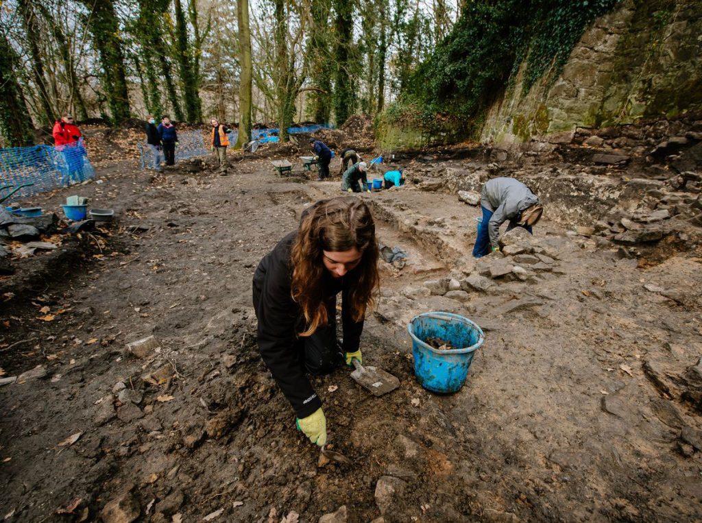 excavating Chirk Castle project