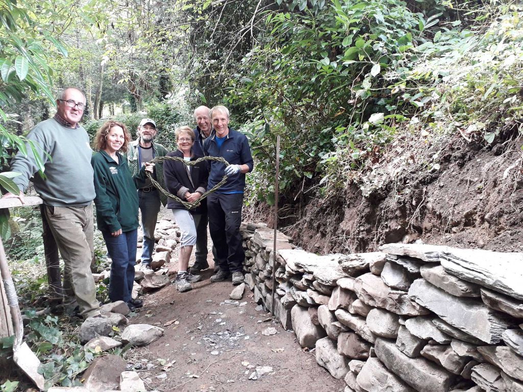 volunteers dry stone walling