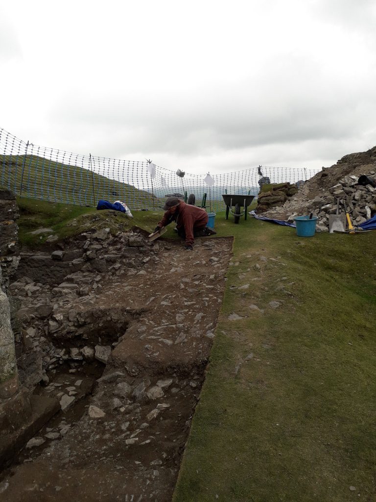 Excavating Dinas Brân Castle